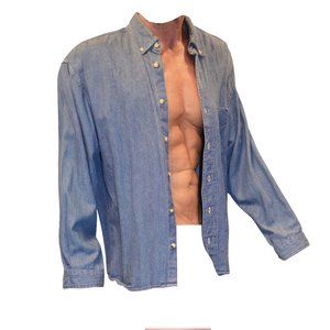 Armani Jeans Faded Casual Button Down Shirt